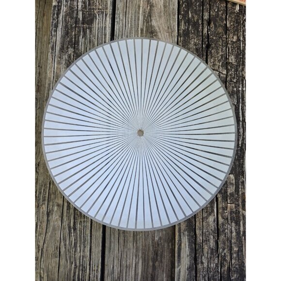 Round 14" White MCM Glass Ceiling Shade Light Dome Atomic Starburst - Picture 6 of 11